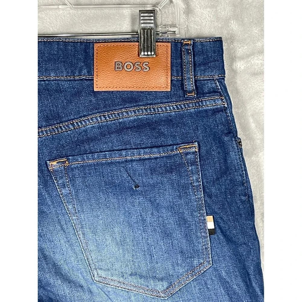 BOSS Hugo Boss Maine Regular Fit Jeans Dark Blue Cashmere Touch Denim 32x30